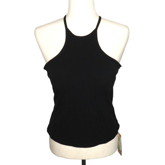 OGL Tops - OGL Black Soft Stretchy Cotton Blend Racerback Padded Shelf Bra Brami Tank Sz XL